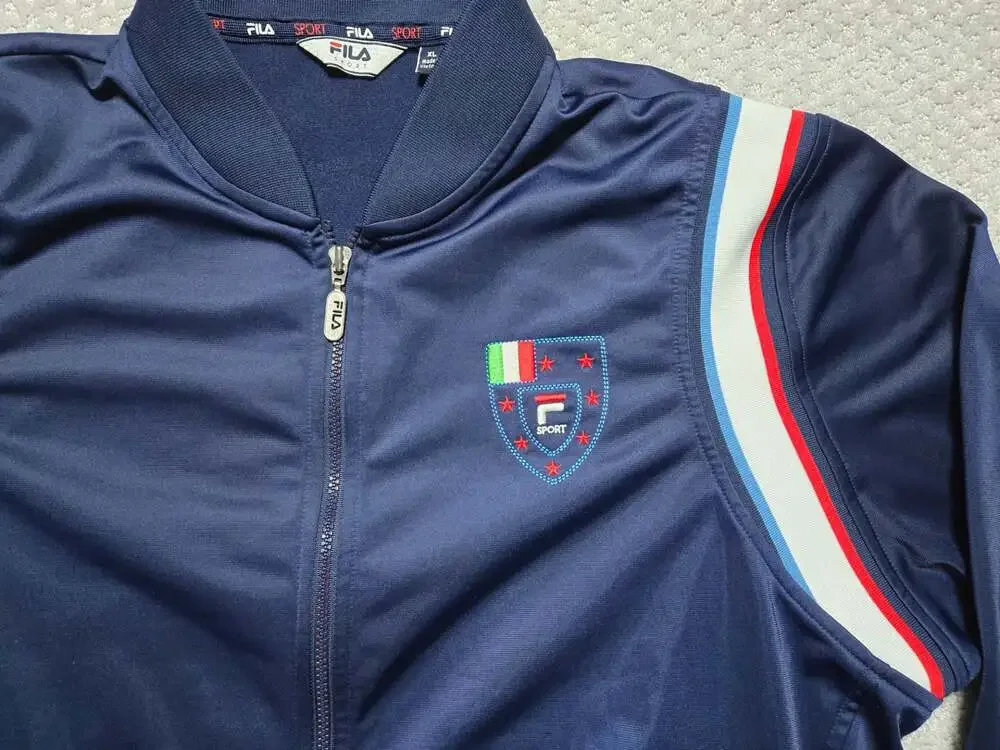 Fila Sport Navy Blue Track Jacket with Italian Shield Logo